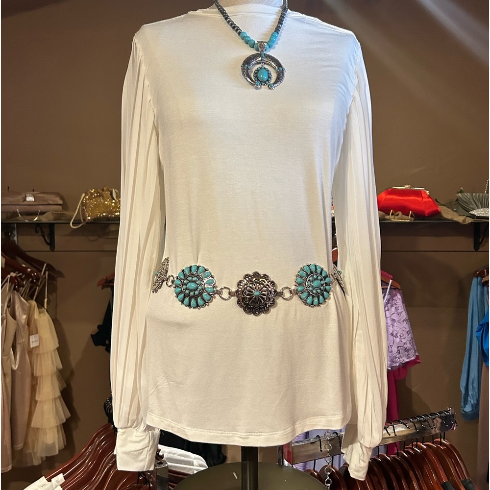 Cream Long Sleeve Knit Top NWT Size Large - Picture 8 of 11